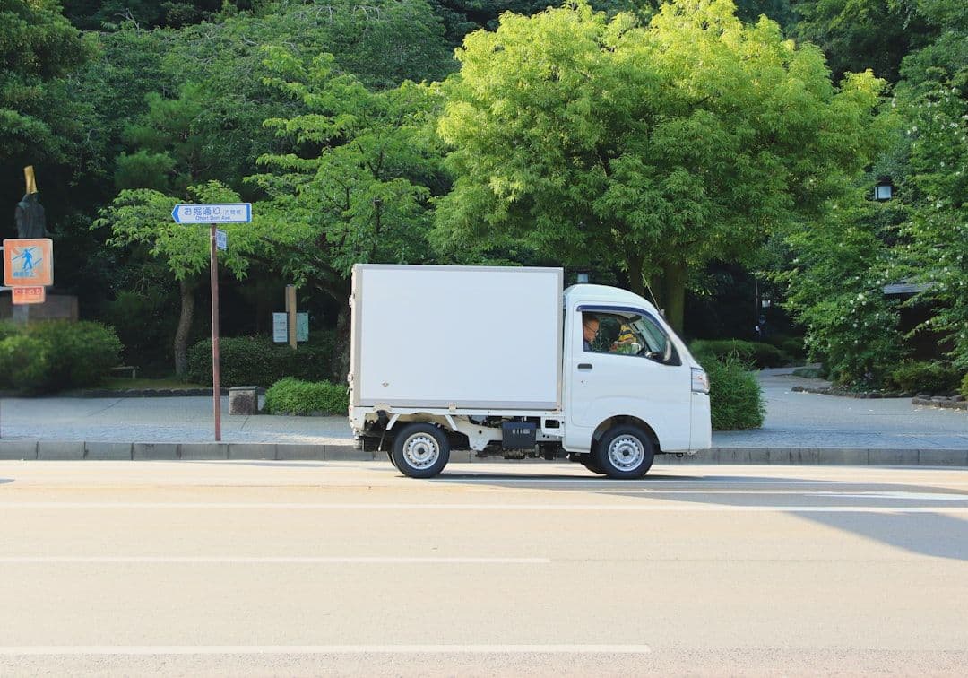 a vehicle on a map with delivery routes for efficient last-mile delivery
