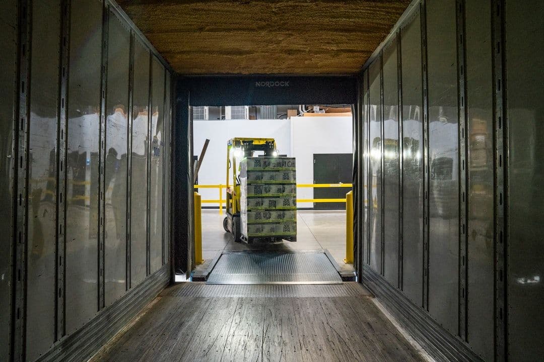 Mobile app interface displaying logistics features for 3PL providers in warehouse.