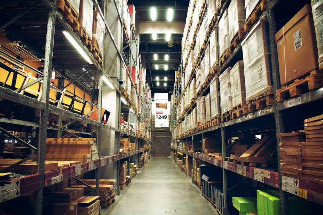 Warehouse logistics mobile app interface with inbound and outbound coordination