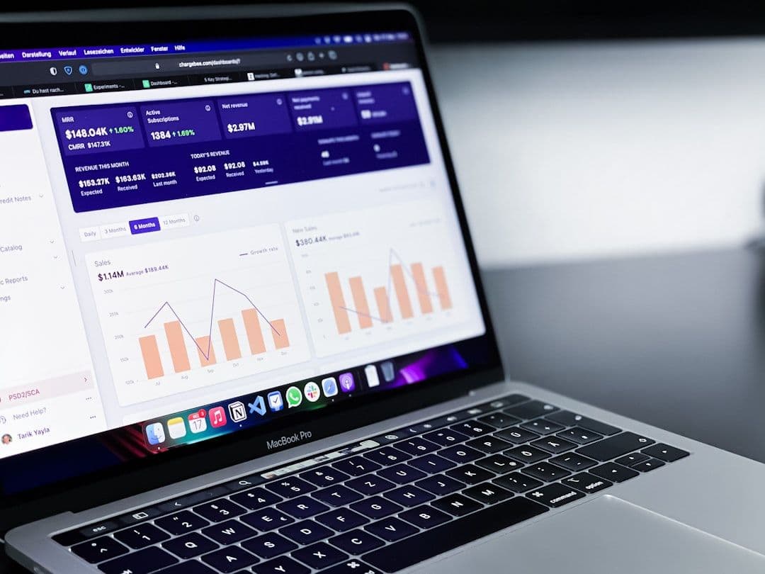 A digital financial dashboard displaying budget and forecast data for corporate finance teams.