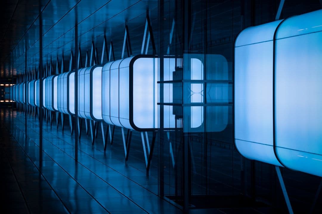 Illustration of a futuristic cityscape symbolizing Insurance Technology Development.