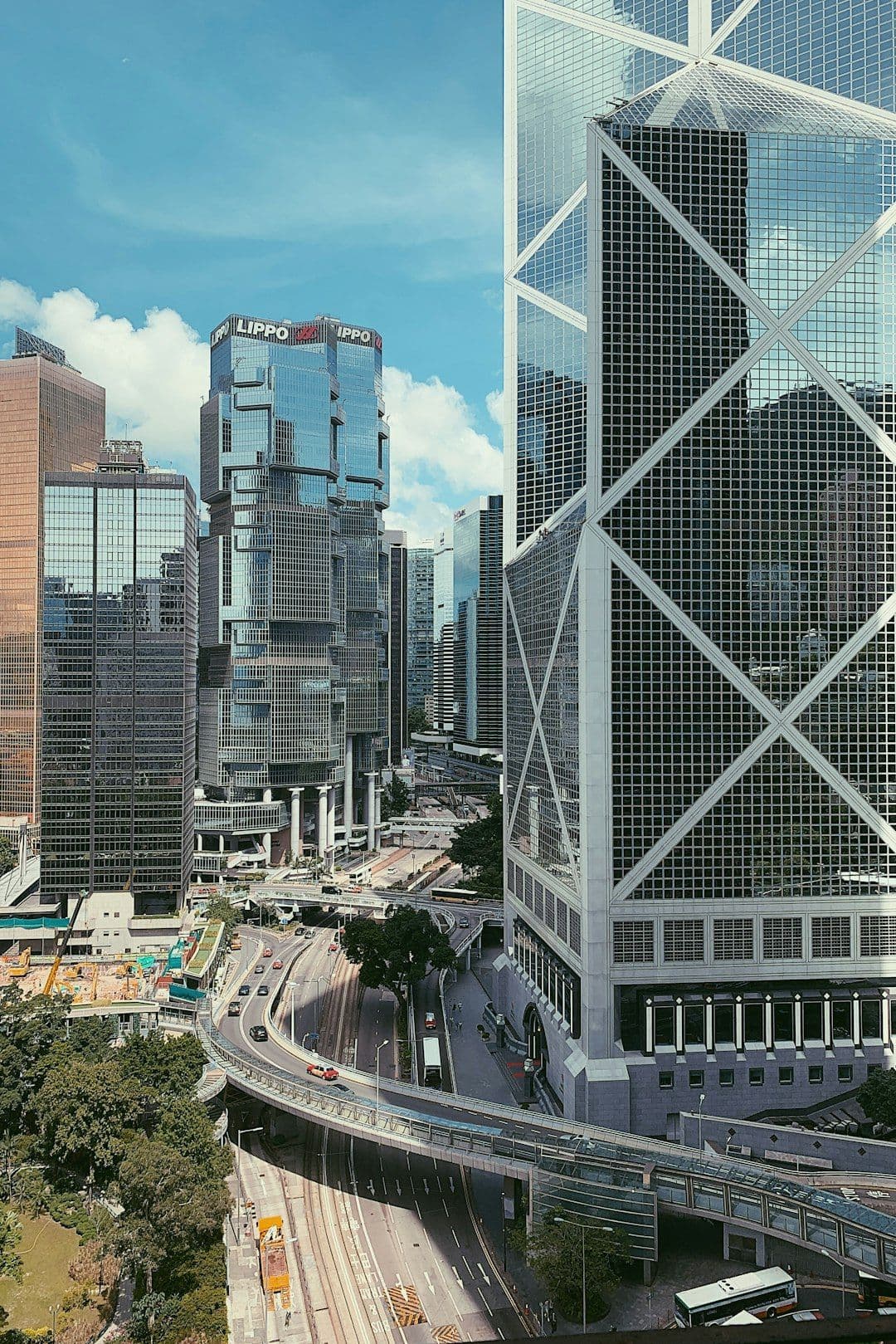 Illustration of a futuristic cityscape representing Insurance Technology Development